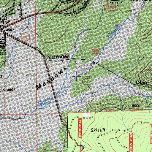 Topographic Map of Summit Creek, CA
