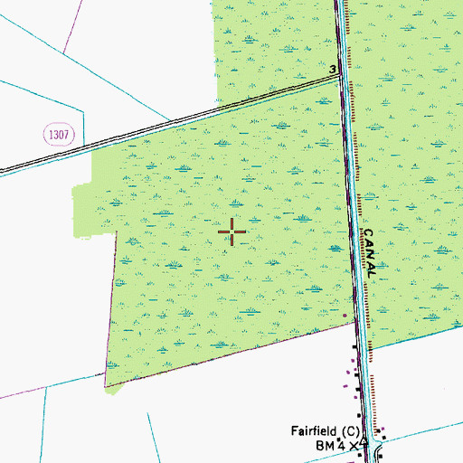 Topographic Map of Whitfield's East Airport, NC