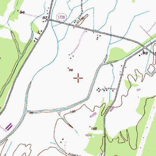 Topographic Map of Windemere Airport, NC