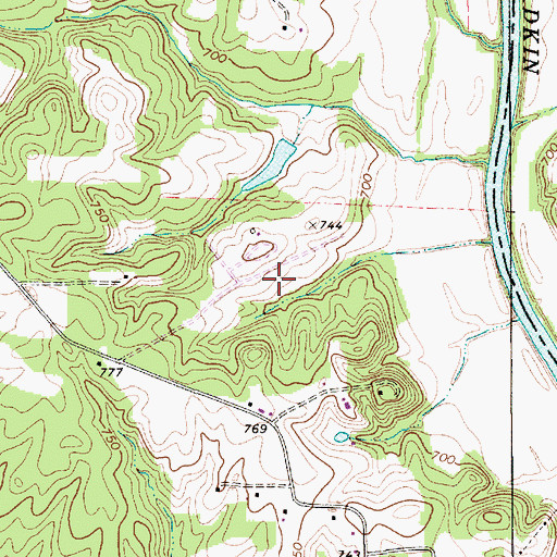 Topographic Map of Marchmont Plantation Airpark, NC