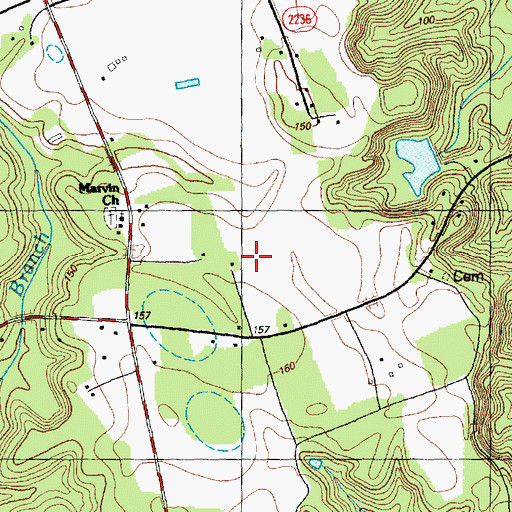 Topographic Map of Grays Creek Airport, NC