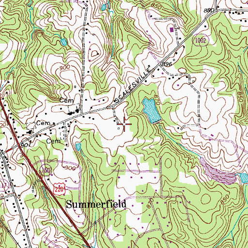 Topographic Map of Meylor Field, NC