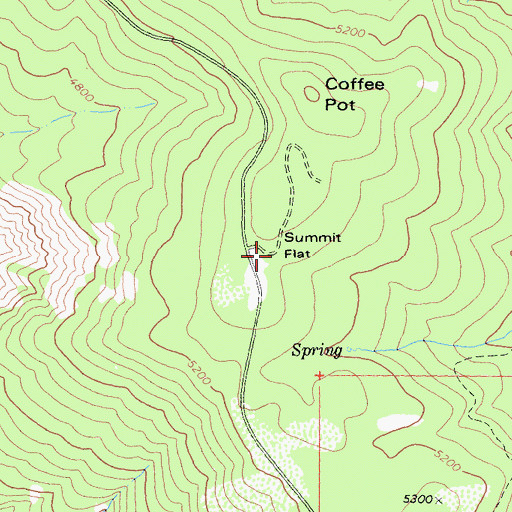 Topographic Map of Summit Flat, CA