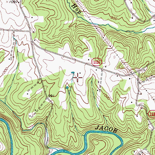 Topographic Map of Wilson's Airport, NC