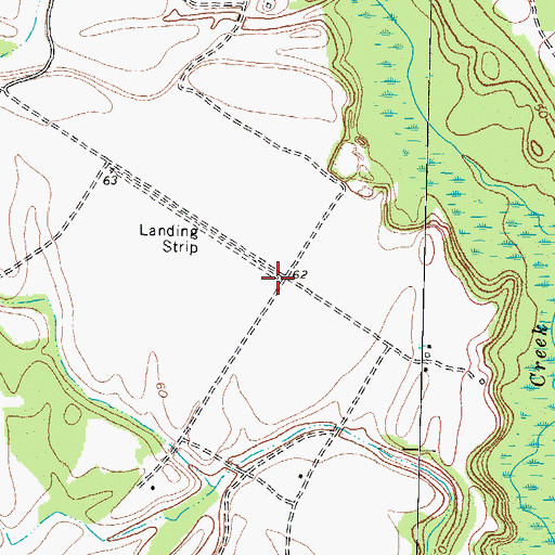 Topographic Map of Johnston Farm Airport, NC