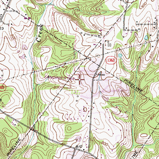 Topographic Map of Barringer Field, NC