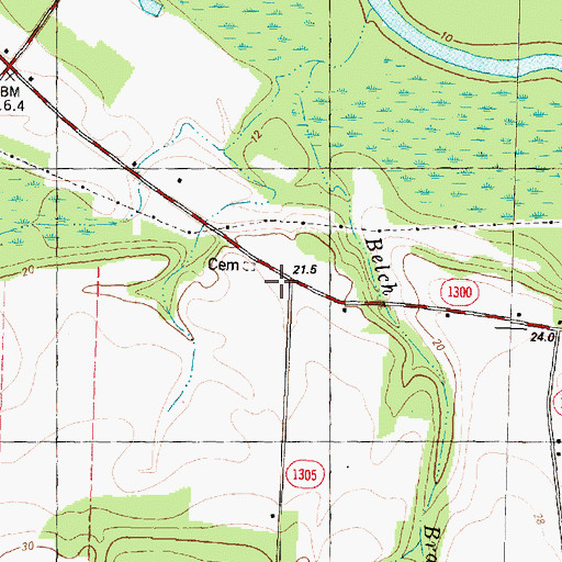 Topographic Map of Moss Hill Airport, NC