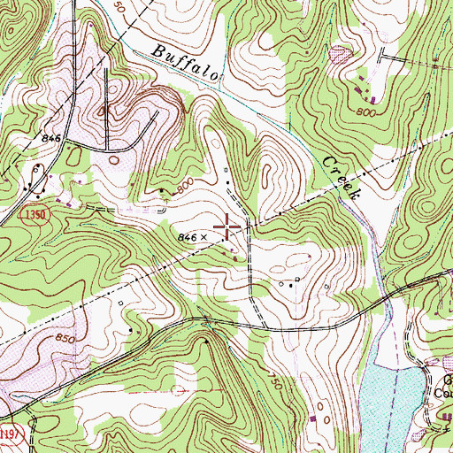 Topographic Map of Broadway Airfield, NC