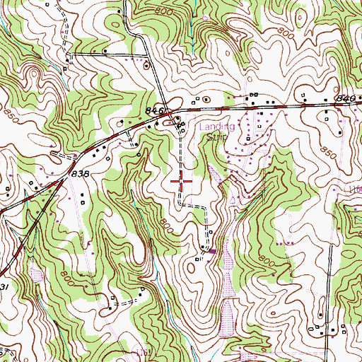 Topographic Map of Flying M Airport, NC