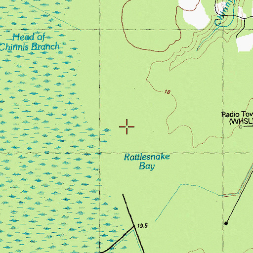 Topographic Map of Sandy Run Acres Airport, NC