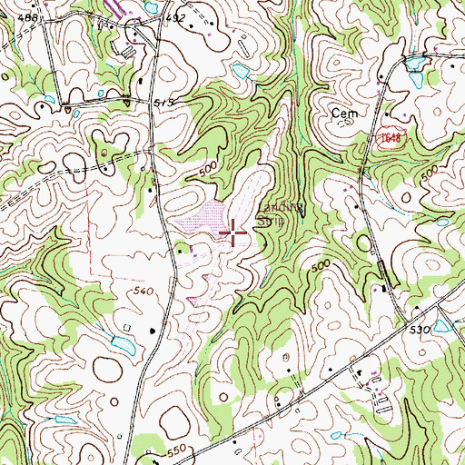 Topographic Map of Mc Donald Field, NC