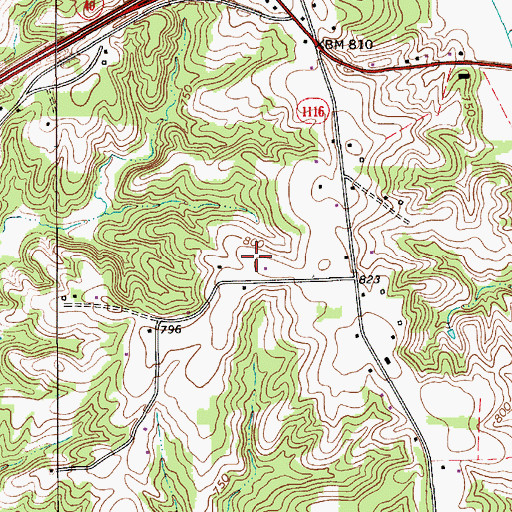 Topographic Map of Boyd's Hawks Creek Airport, NC