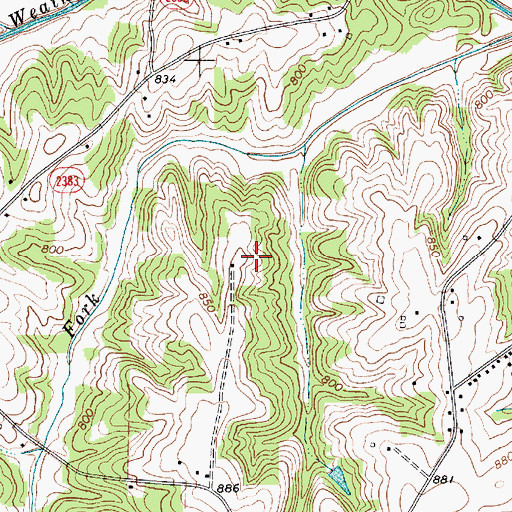 Topographic Map of Atwell Airport, NC