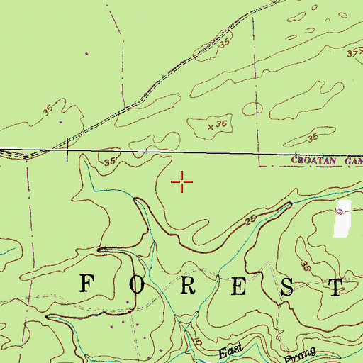 Topographic Map of Circle P Farm Airport, NC