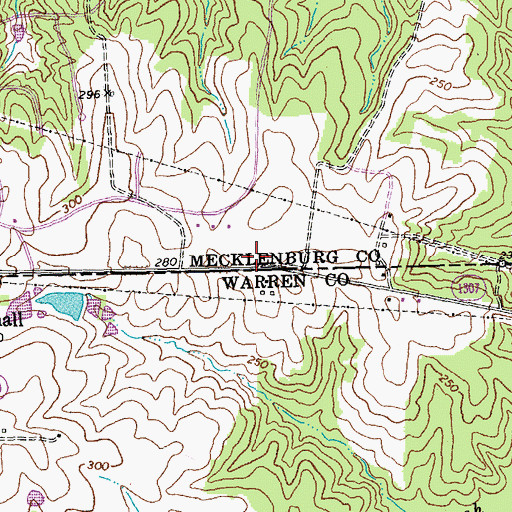 Topographic Map of Martindale Executive Airpark, VA
