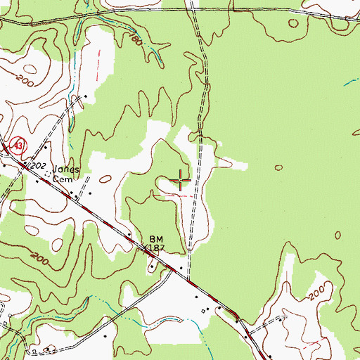Topographic Map of Double S Airport, NC