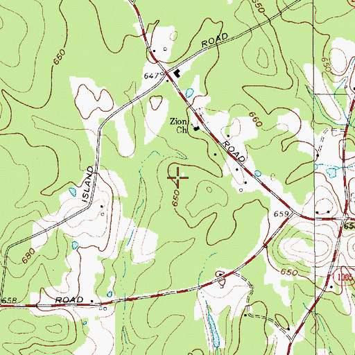 Topographic Map of Lonesome Field, NC