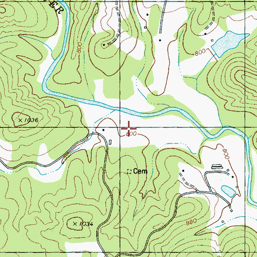 Topographic Map of Fox Haven Plantation Airport, NC