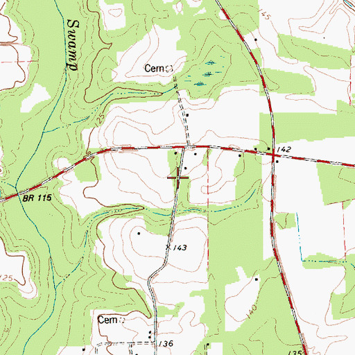 Topographic Map of Triple F Airpark, NC