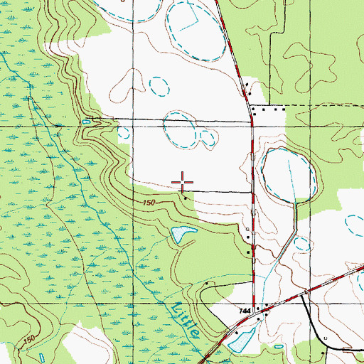 Topographic Map of Tailwinds Airport, NC
