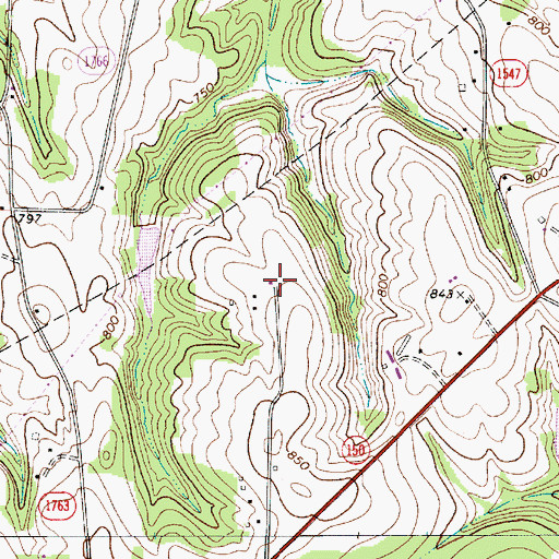 Topographic Map of Corriher Field, NC