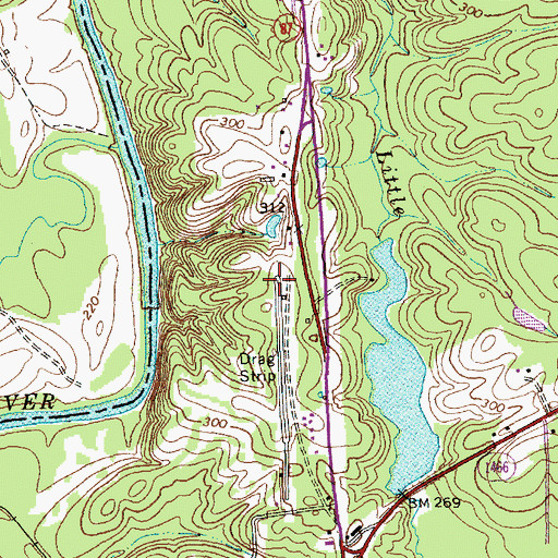 Topographic Map of Moretz Riverside Landing, NC