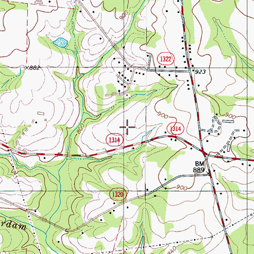 Topographic Map of 29NC Airport (historical), NC