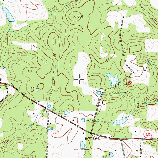 Topographic Map of Flint Ridge Airport, NC