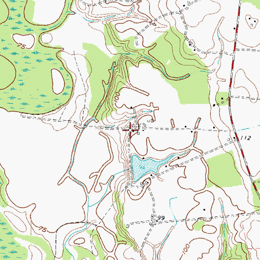 Topographic Map of Thompson Farms Airport, NC
