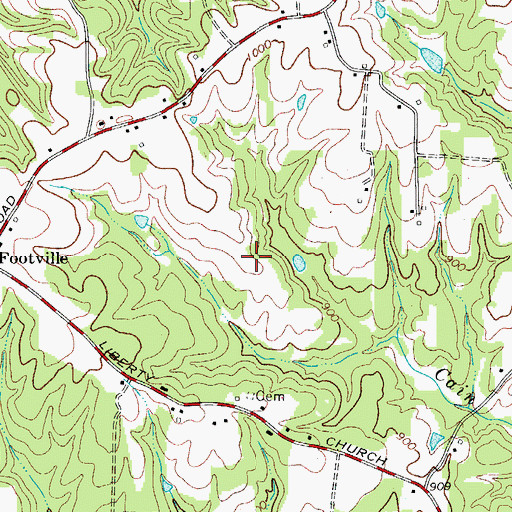 Topographic Map of Lone Hickory Airport, NC