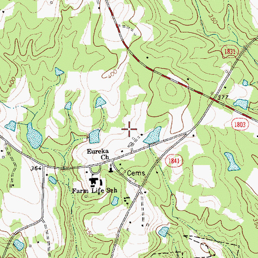 Topographic Map of Tobacco Road Airport, NC