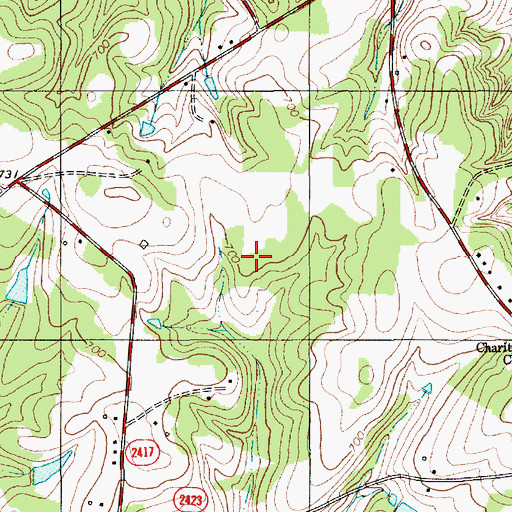 Topographic Map of West Airport, NC