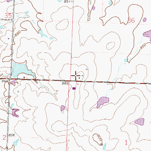 Topographic Map of Angle Bar M Airport, MO