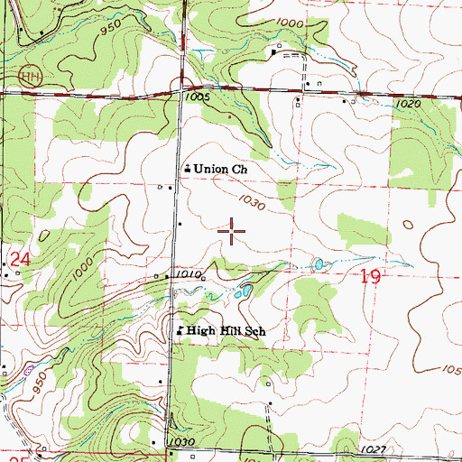 Topographic Map of Frerer Strip, MO