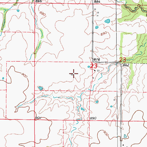 Topographic Map of Feutz Airport (historical), MO