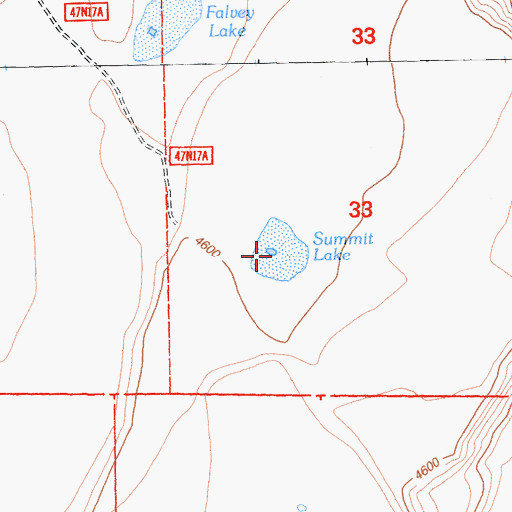 Topographic Map of Summit Lake, CA