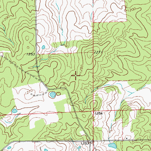 Topographic Map of Domeyer Airport, MO