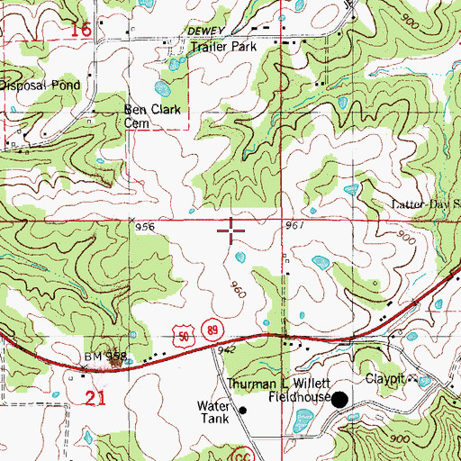 Topographic Map of State Technical College of Missouri Airport, MO