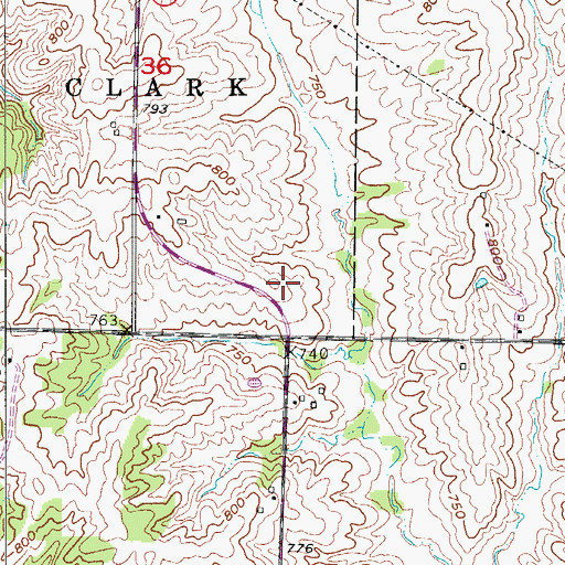 Topographic Map of Slaughter Airport, MO