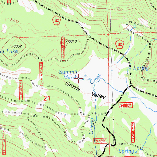 Topographic Map of Summit Marsh, CA