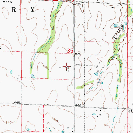 Topographic Map of Wilkins Airport, MO