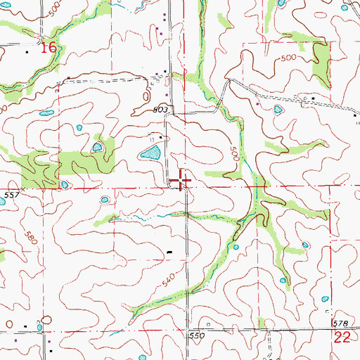 Topographic Map of K & N Field Airport (historical), MO