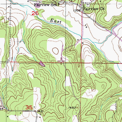 Topographic Map of Oak Ridge Airpark, MO