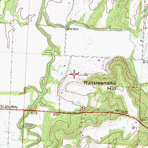 Topographic Map of Powis Airport, MO