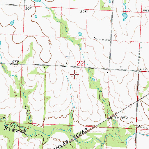 Topographic Map of Homan Field, MO