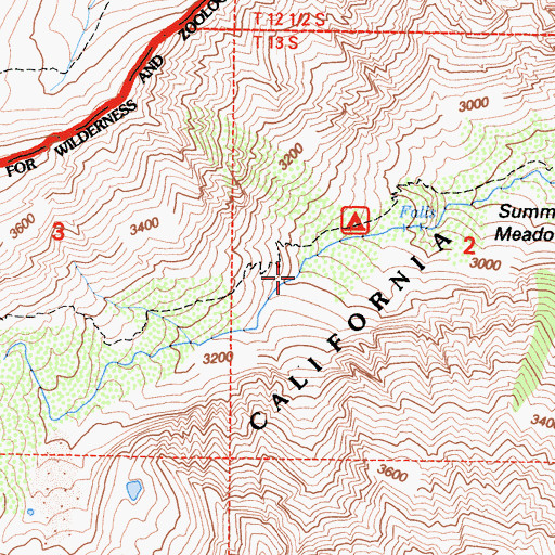 Topographic Map of Summit Meadow, CA