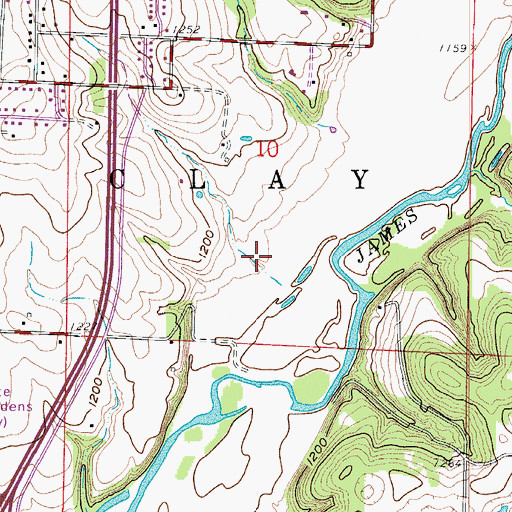 Topographic Map of Childress Airstrip, MO