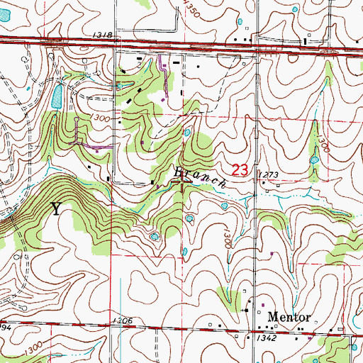 Topographic Map of Gardner Airport, MO