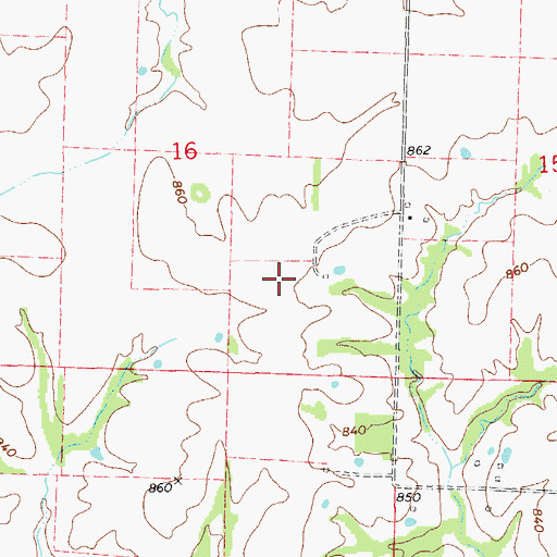 Topographic Map of Hawk Air Airport (historical), MO