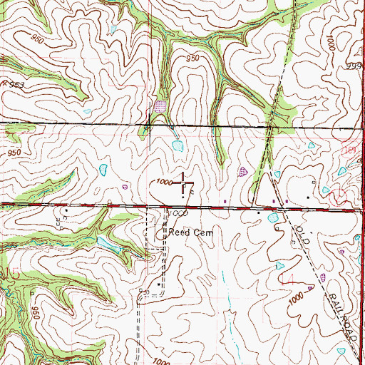 Topographic Map of Starr Airport, MO